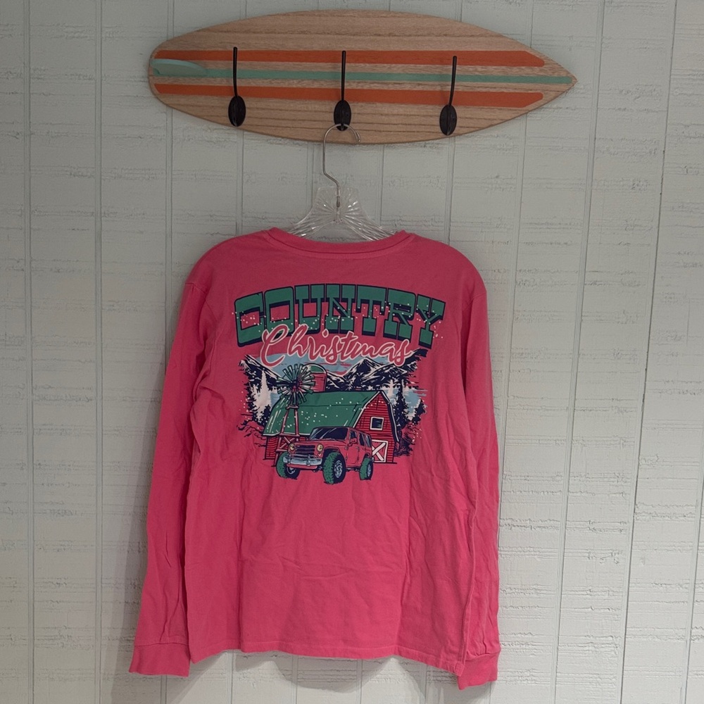 Pink Country Christmas Long Sleeve Shirt